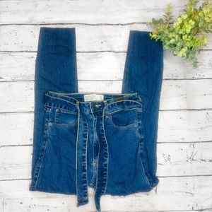 NEW WITH TAGS Abercrombie and Fitch High Waisted Tie Jeans
